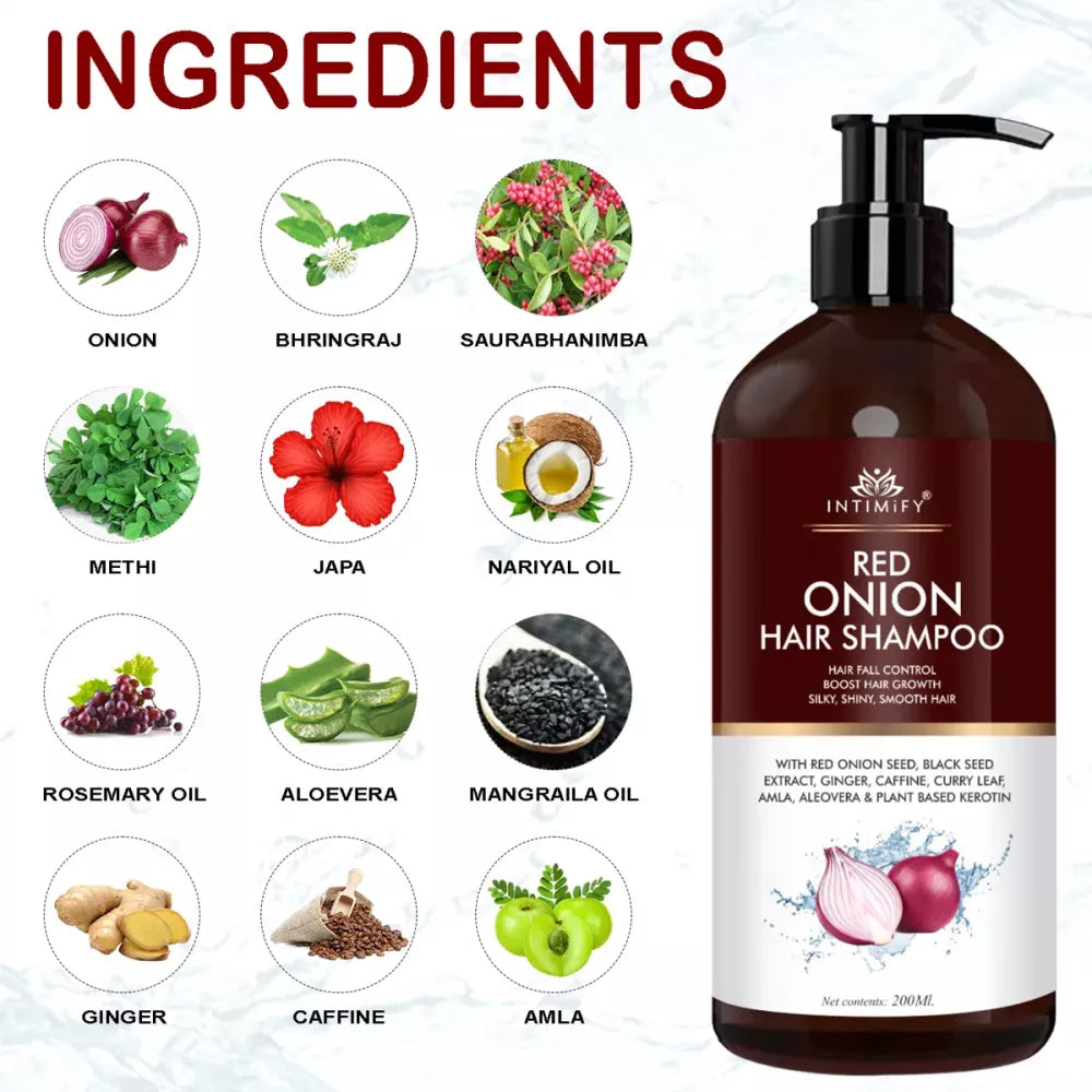 Intimify Red Onion Hair Shampoo - 200 ml