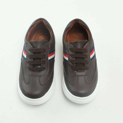 Tiny Bugs Boys Lace Up Casual Sheos - Dark Brown