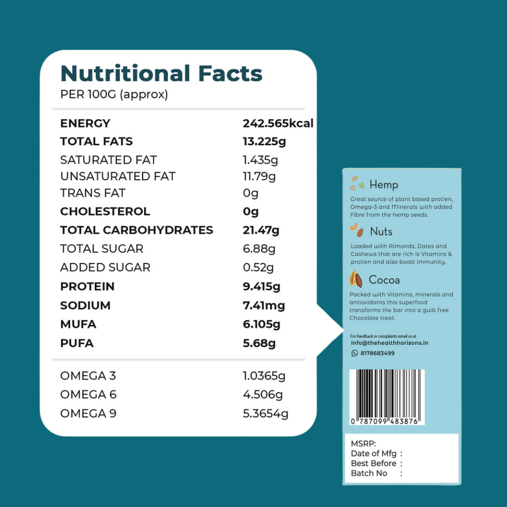 Health Horizons Raw Hemp Seed Plus Hemp Power Bar Combo