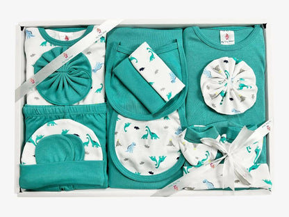 My Tiny Wear Full Sleeves New Born Baby Gift Set - Dino Print