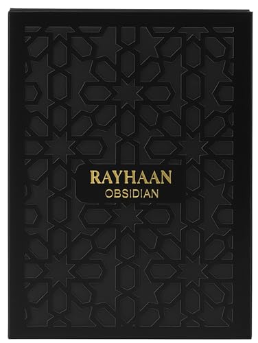 RAYHAAN Obsidian Eau de Parfum for Men, Woody Spicy Amber Fragrance, Long Lasting