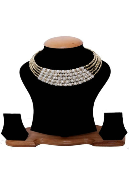 Mominos Fashion Johar Kamal Oxidised Pearls work Hasli Design Choker