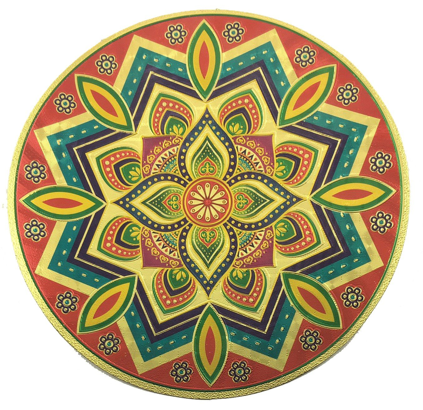 Stickerbazaar Micro Golden Embossing Rangoli Stickers