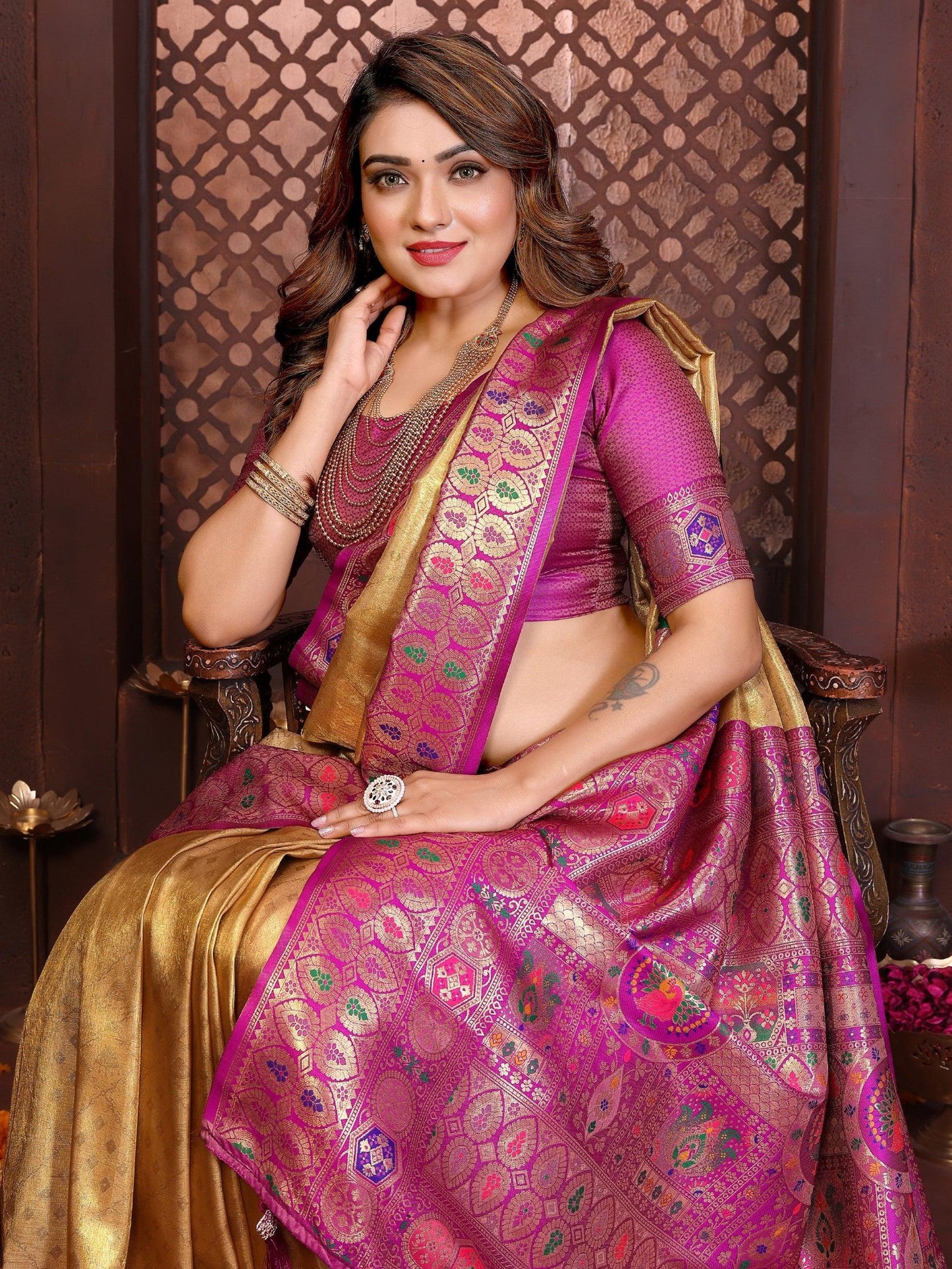 Anaita Banarasi Tissue Silk Saree