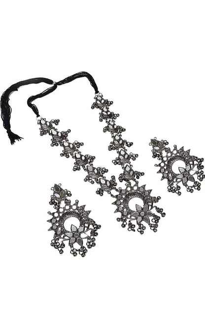 Mominos Fashion Traditional Mirror Design Necklace Set Mangalsutra