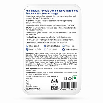 Wellbeing Nutrition Melts Restful Sleep - 30 strips