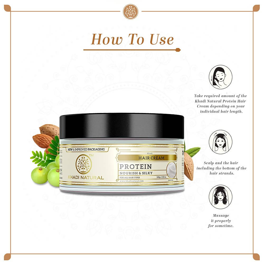 Khadi Natural Herbal Protein Hair Cream - 100 gm