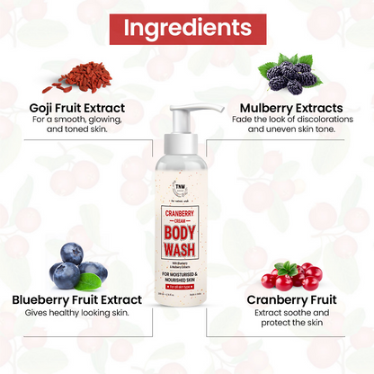 The Natural Wash Cranberry Cream Body Wash