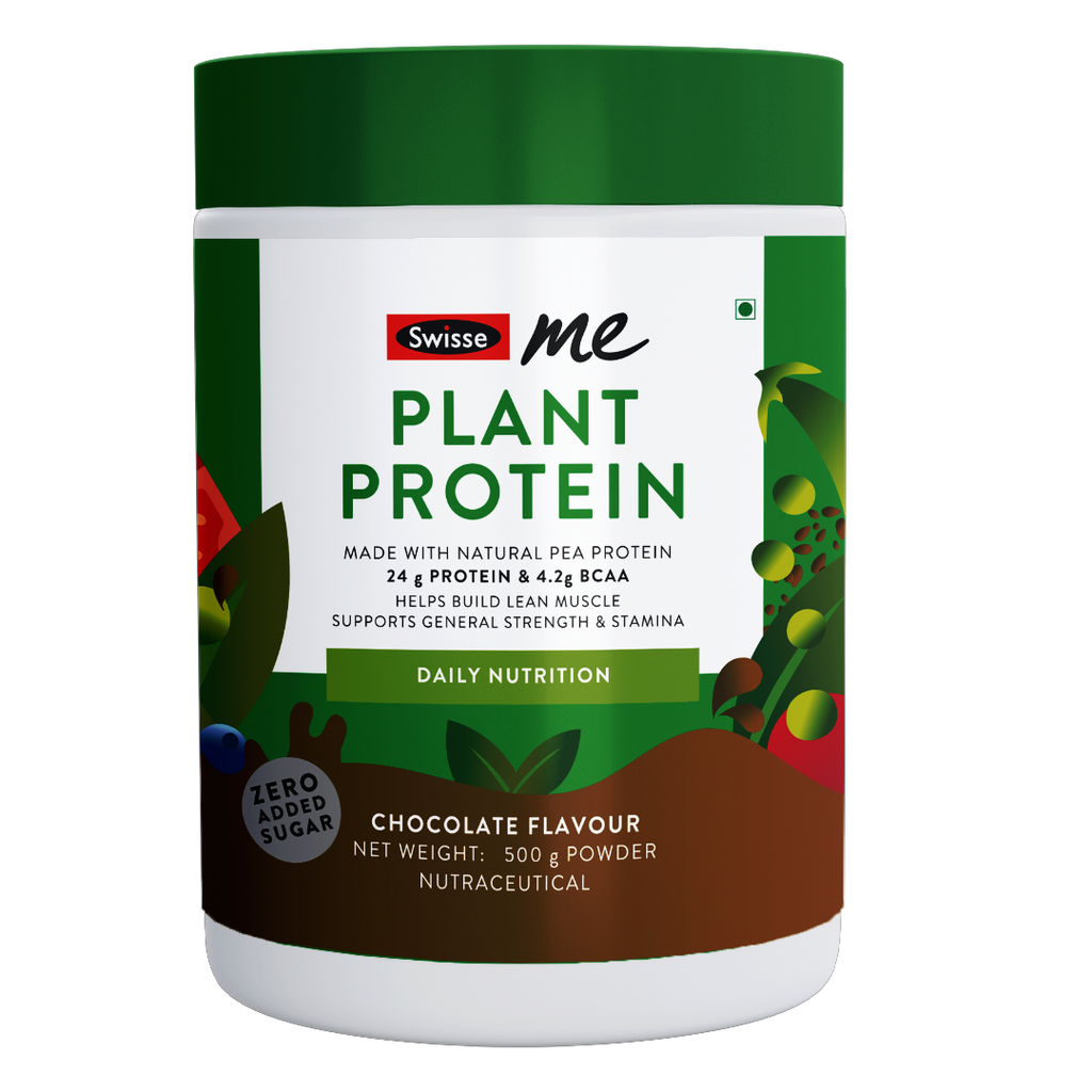 SwisseMe Plant Protein Powder - Chocolate Flavour - 500 gms