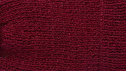 Chutput Kids Woollen Hand Knitted Pom Pom Detailed Cap - Maroon