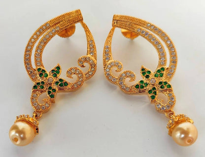 Green CZ Danglers