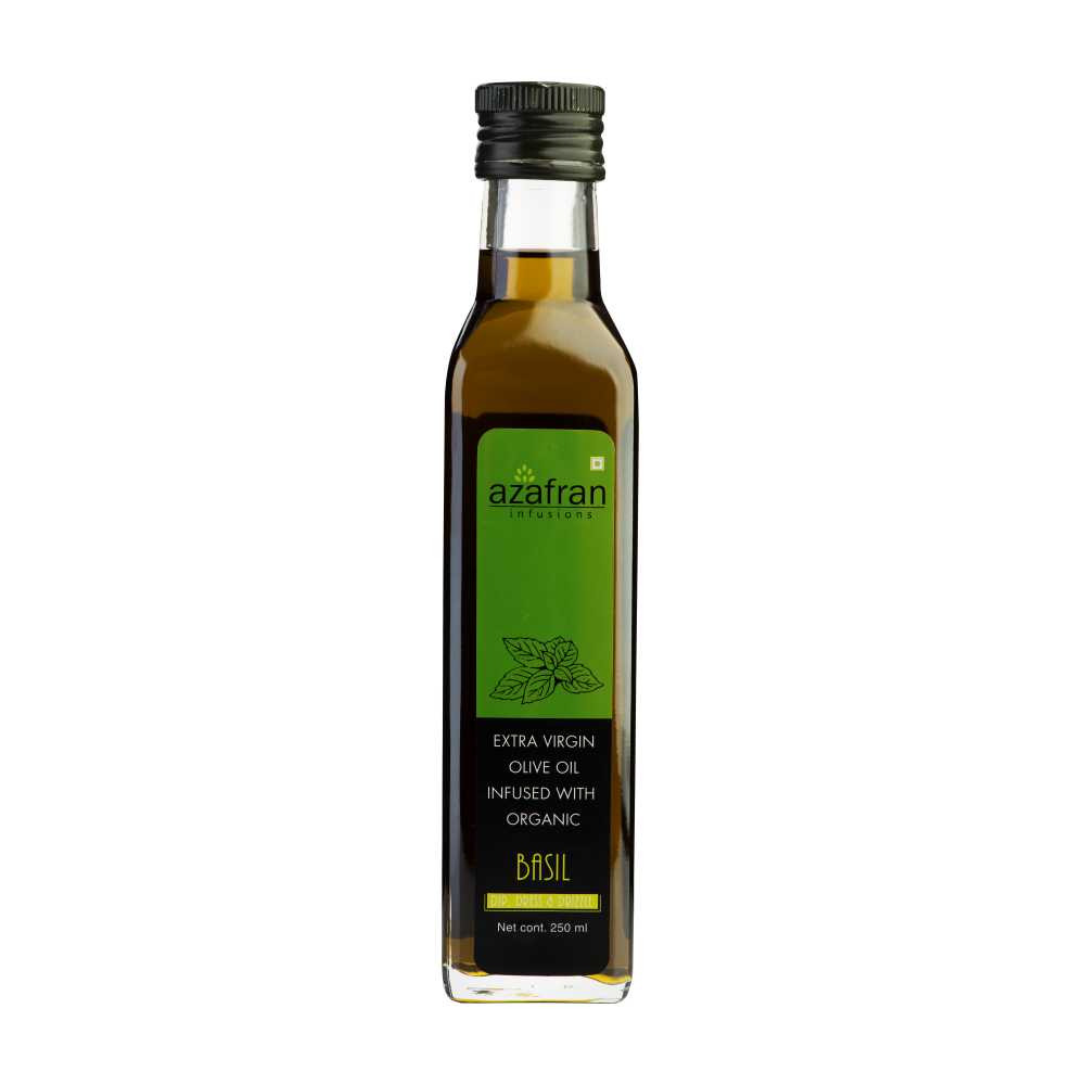 Azafran Basil Infused Extra Virgin Olive Oil - 250 ml
