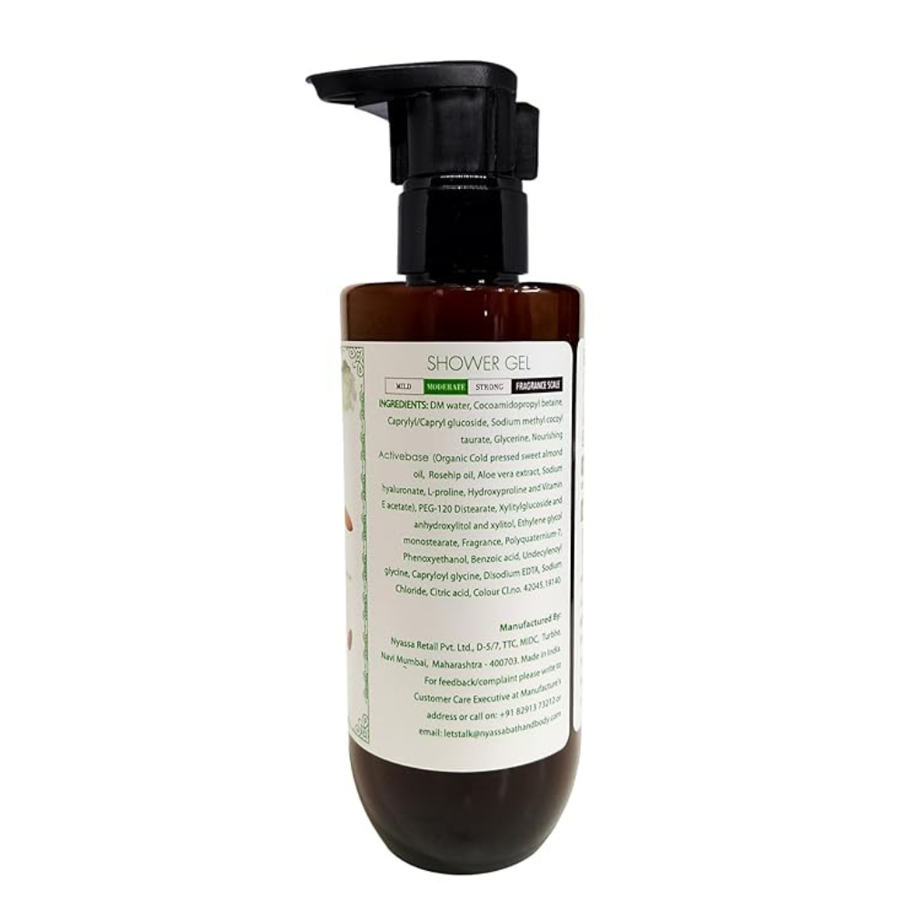 Nyassa Temple Mogra Shower Gel - 215 Ml | Mogra Extracts and Beetroot Extracts Body Wash for Women & Men