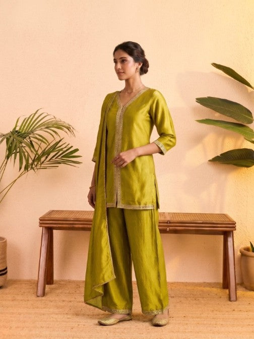 Anaita Yellow Stylish Readymade Co-Ords Set