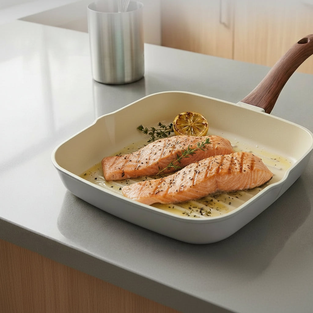 Vinod CeraVit Square Grill Pan Ceramic Non-Stick Induction Friendly