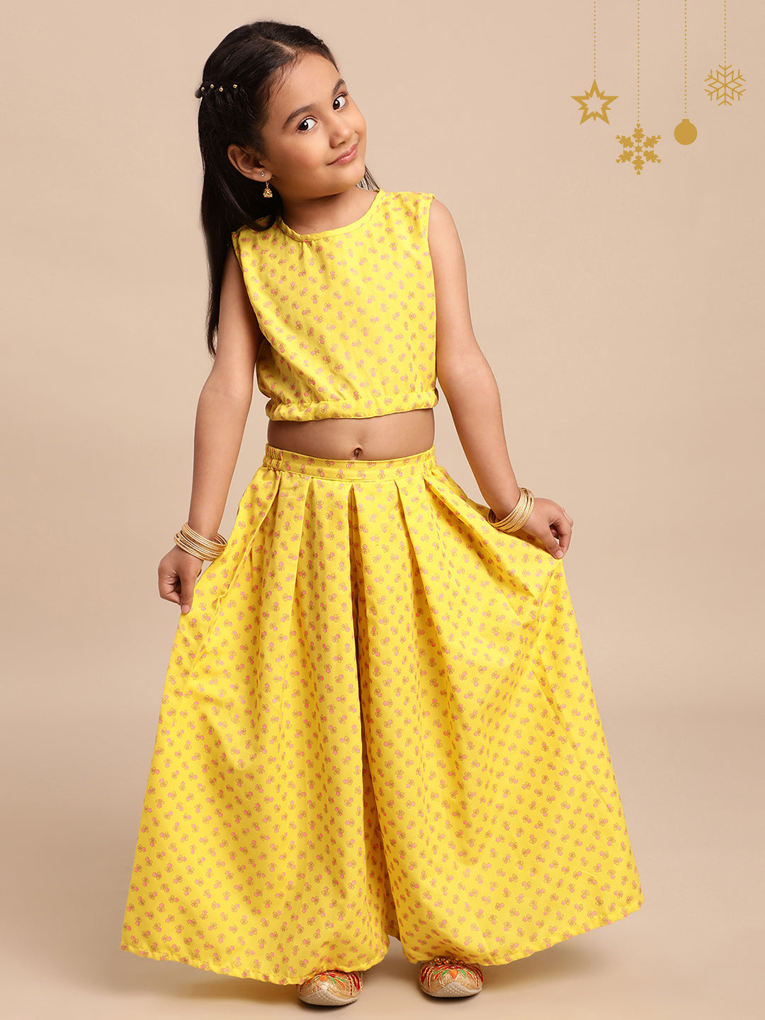 Ahalyaa Yellow Viscose Rayon Straight Kurta Sets