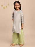 Ahalyaa Gold Poly Silk Straight Kurta Sets