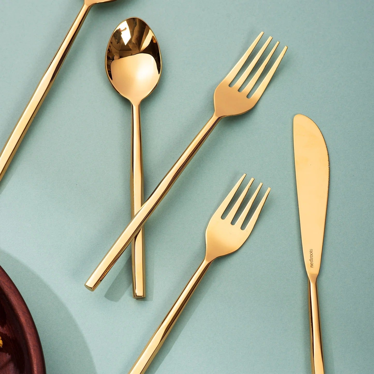 Nestroots Fusion Harmony Set of 5 Cutlery with Stylish Handles