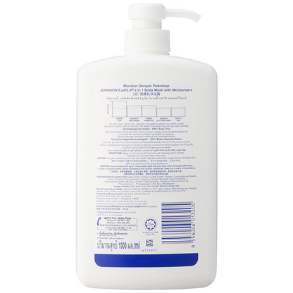 Johnson's PH 5.5 2 in 1 Body Wash with Moisturizers - 1000 ml