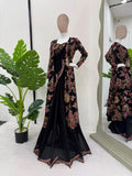 Lightweight Floral Print Georgette Saree – Casual and Stylish Sari & Blouse