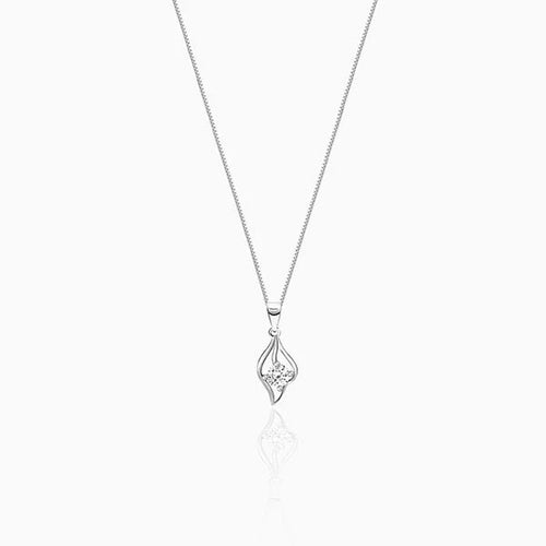 Anushka Sharma Silver Falling Dew Pendant with Box Chain