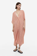 Soft Cotton Blend Printed Long Kaftan For Women's