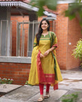 Pure Kanchi Cotton Top Bottom With Dupatta