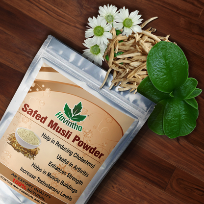Havintha Natural Safed Musli Powder for Increasing Body Strength - 100 gms