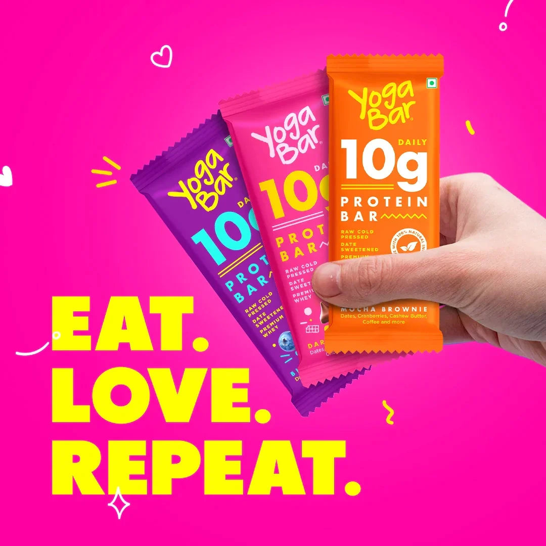 Yogabar Dark Choco 10g Chip Protein Bar - 60 gms