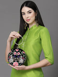 Embroidered Velvet Clutch