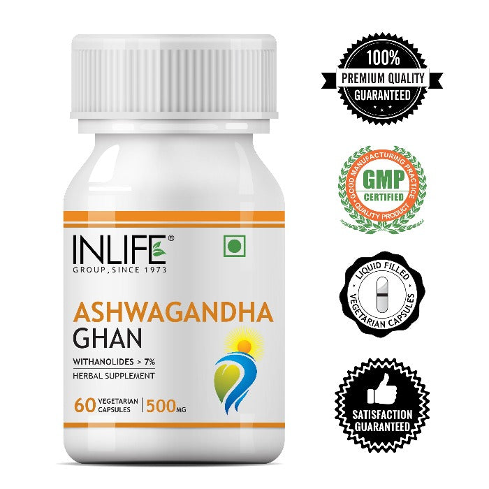 INLIFE Natural Ashwagandha Supplement - 60 tabs