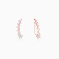 Rose Gold Floral Branch Ear Cuffs