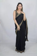 Rangoli Silk With C-Pallu Embroidery Work Sari With Blouse