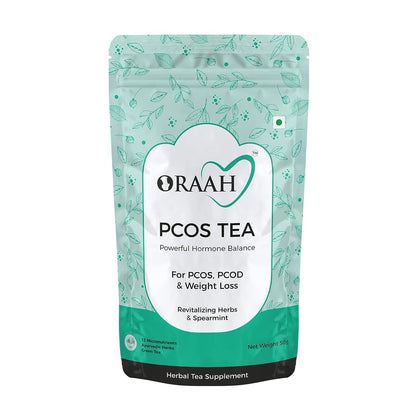 Oraah PCOS PCOD Herbal Tea - Spearmint Flavour - 50 gm - Pouch