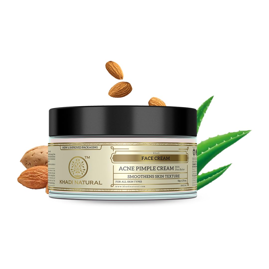 Khadi Natural Ayurvedic Acne & Pimple Cream – Herbal Skincare for Clear Skin – 50g