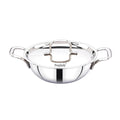 PrayLady Triplus Triply Stainless Steel Kadai with Lid
