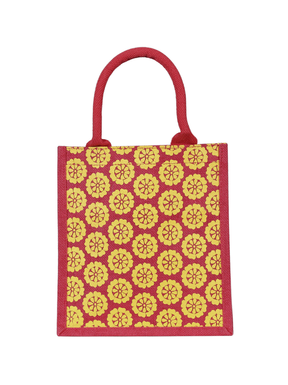 Jute Cottage Pocket Zipper Lunch Bag 100% Genuine Jute Stylish