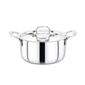 PrayLady Triplus Triply Stainless Steel Stockpot with Lid Multi-Purpose Casserole Biryani Pot Induction Gas