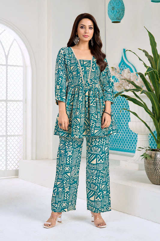 Anaita Rama Stylish Readymade Co-Ords Set
