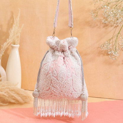 Designer pearl embroidered Potli bags