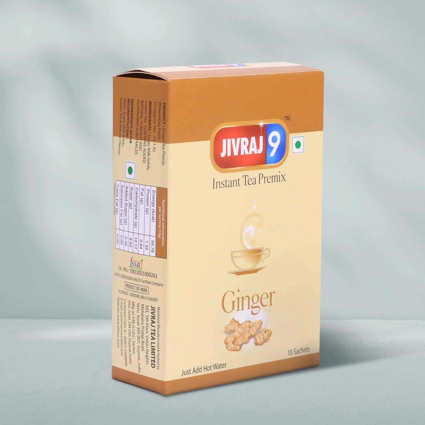 jivraj9 Tea Ginger Premix Tea Box