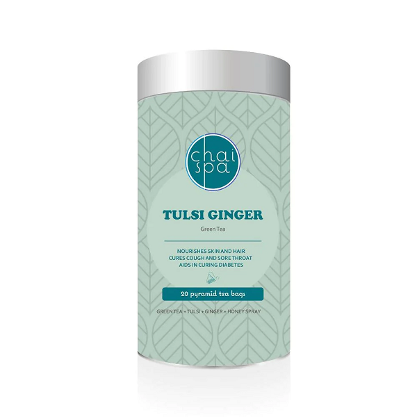 Chai Spa Tulsi Ginger Green Tea - 20 teabags