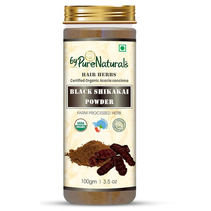 byPureNaturals Organic Black Shikakai Powder