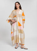 Soft Silk Crepe Beach Wear Women's Long Kaftan
