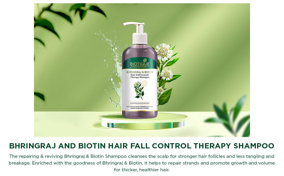 Biotique Bhringraj & Biotin Hair Fall Control Shampoo - 300 ml