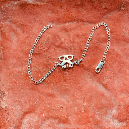 trueBrowns 925 Sterling Silver Chashmish Bhai Silver Chain Rakhi