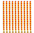 Artificial Marigold Flowers for Decoration Long Flower Garlands With Bells (5 Strings) FG-2