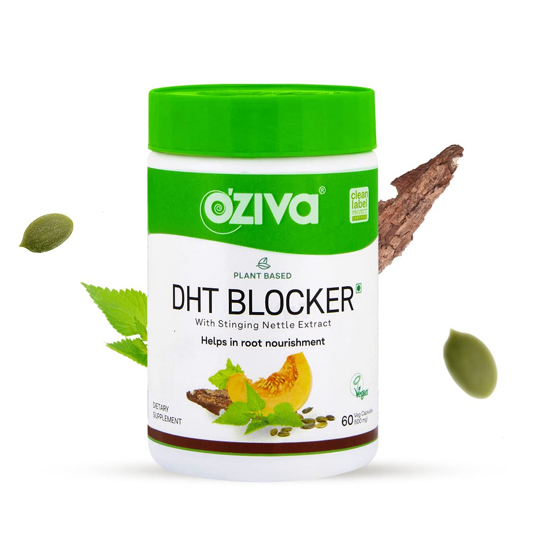 OZiva Plant Based DHT Blocker With Stinging Nettle Extract - 60 Cap