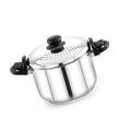 PrayLady Stainless Steel Strainer Pot without Glass Lid Induction Base
