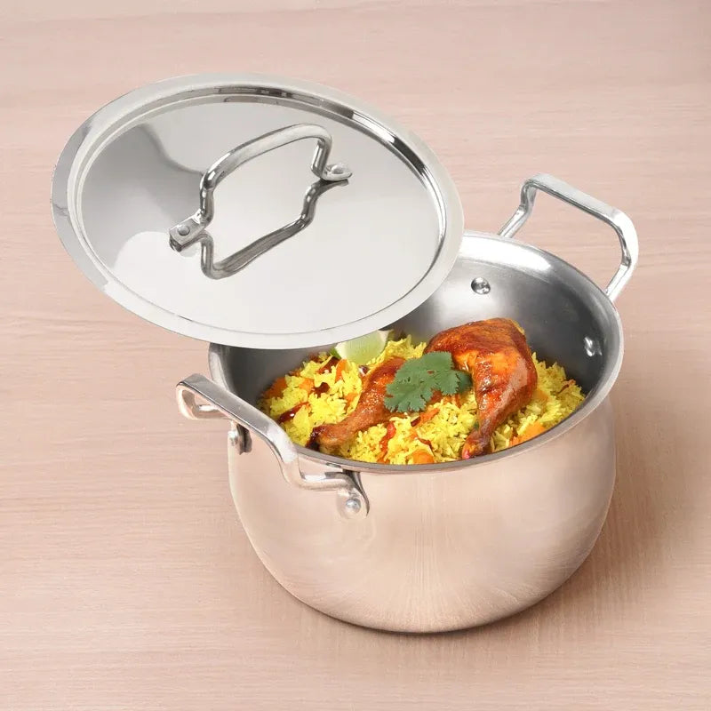 The Indus Valley Tri-Ply Stainless Steel Biryani Pot Casserole